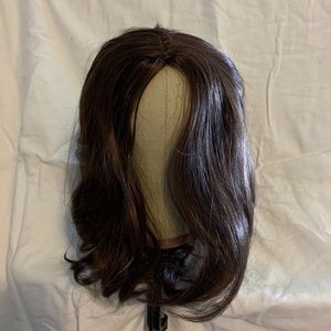 Human Hair Hair Topper 12” Dark Brown